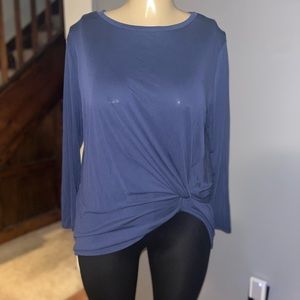 Botanique blue knot blouse - XL